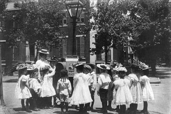 2nd Division Grade School Pupils by Frances Benjamin Johnston - Art Print