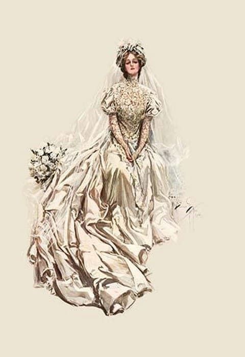 A Beautiful Bride by Harrison Fisher - Art Print