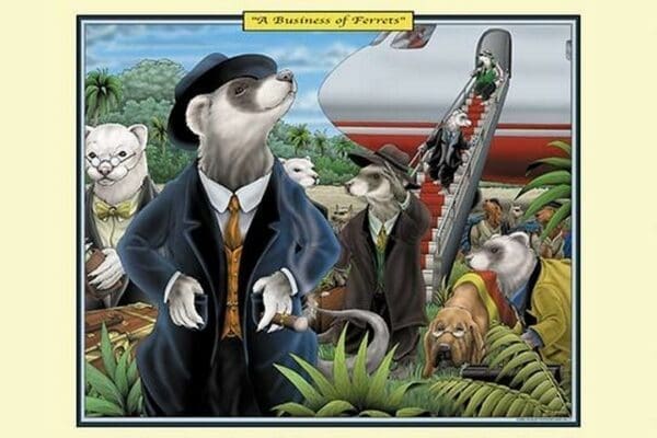 A Business of Ferrets by Richard Kelly - Art Print