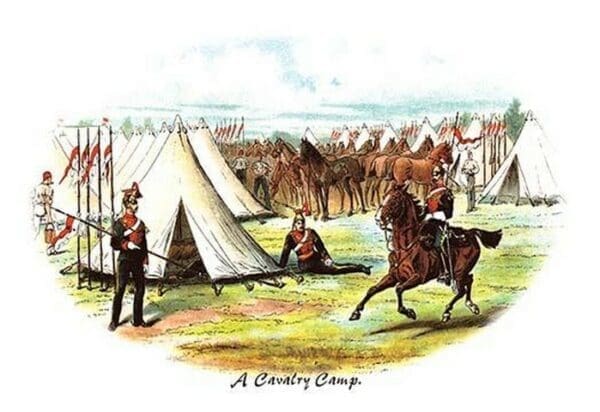 A Cavalry Camp by Richard Simkin - Art Print