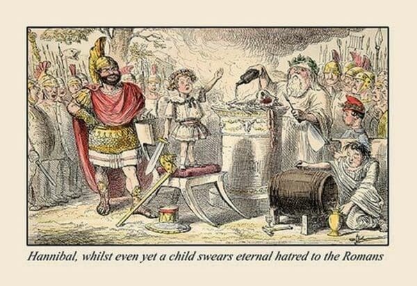 A Child Swears Eternal Hatred by John Leech - Art Print