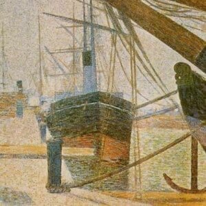 A Corner of the Harbor of Honfleur by Georges Seurat #2 - Art Print