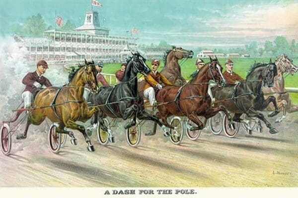 A Dash for the pole by Currier & Ives - Art Print