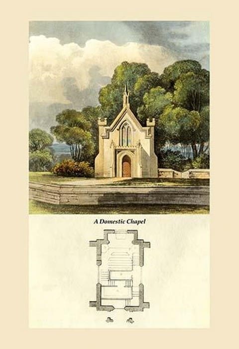 A Domestic Chapel by J. B. Papworth - Art Print