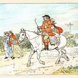 A Farmer Went a Trotting on His Gray Mare by Randolph Caldecott - Art Print