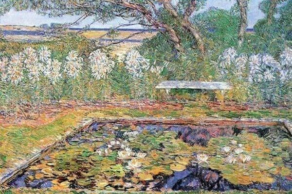 A Garden on Long Island by Frederick Childe Hassam - Art Print