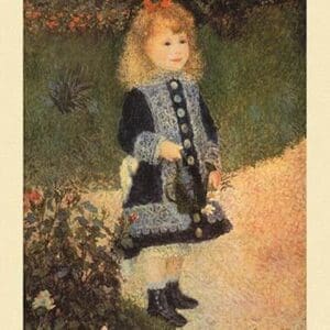 A Girl with a Watering Can by Renoir - Art Print