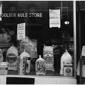 A Grocery Window by Dorothea Lange - Art Print