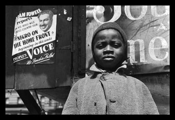 A Harlem Newsboy by Gordon Parks - Art Print