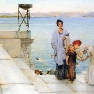 A Kiss by Sir Lawrence Alma-Tadema - Art Print