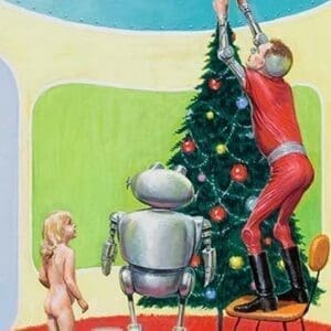 A Little Girl's Xmas in Modernia by Edmund Emshwiller - Art Print