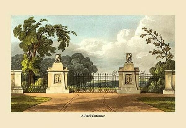 A Park Entrance by J. B. Papworth - Art Print