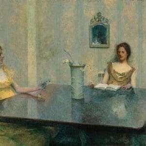 A Reading by Thomas Wilmer Dewing - Art Print