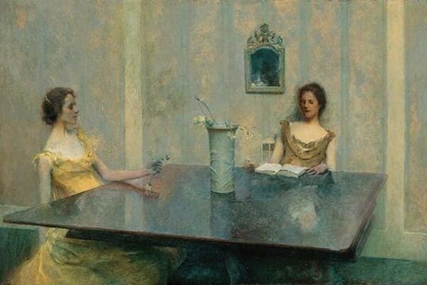 A Reading by Thomas Wilmer Dewing - Art Print