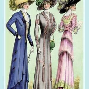 A Trio in Hats - Art Print