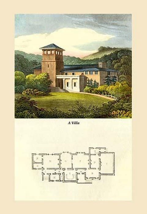 A Villa #3 by J. B. Papworth - Art Print