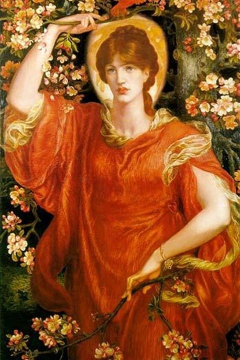 A Vision of Fiametta by Dante Gabriel Rossetti - Art Print