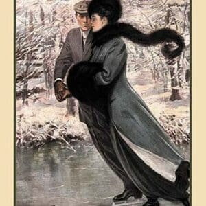 A Winter's Date by Clarence F. Underwood - Art Print