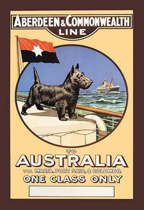 Aberdeen and Commonwealth Cruise Line to Australia - Art Print