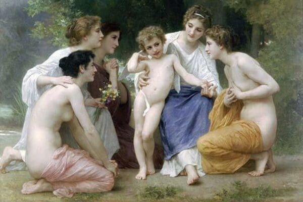 Admiration by William Bouguereau - Art Print