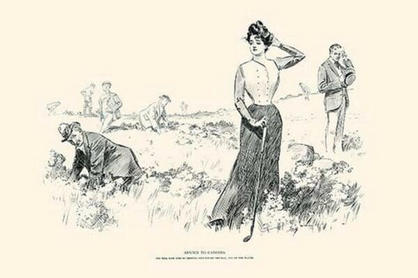 Advice to Caddies by Charles Dana Gibson - Art Print