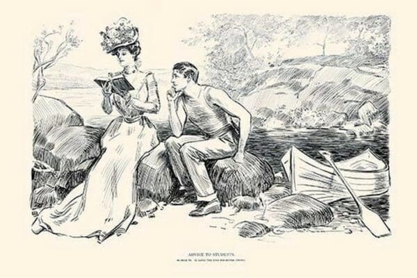 Advice to Students by Charles Dana Gibson - Art Print