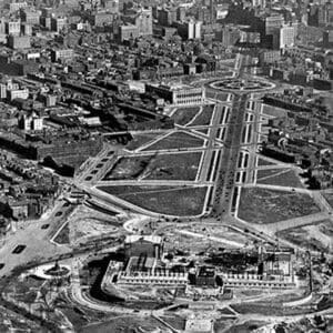 Aerial of the Art Museum Construction