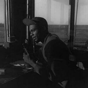 African American Sergeant from the Control Tower for the Tuskegee Airmen - Art Print