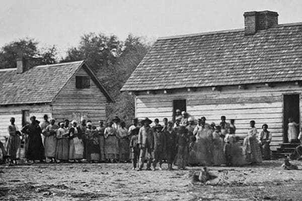 African American Slaves on a Plantation - Art Print