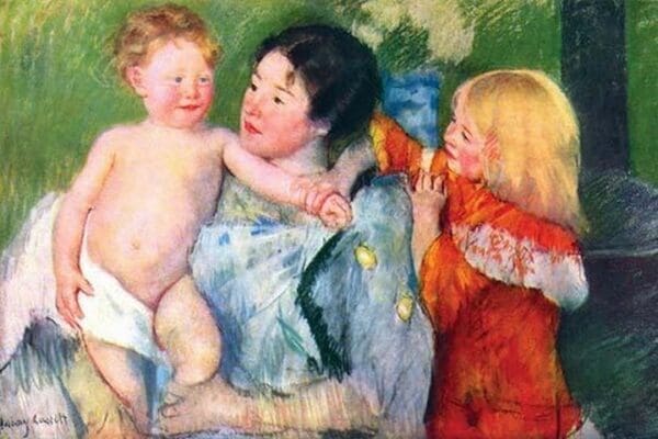 After the Bath by Mary Cassatt - Art Print