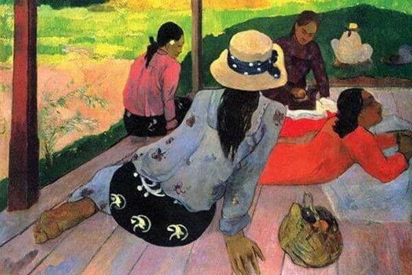 Afternoon Quiet Hour by Paul Gauguin - Art Print