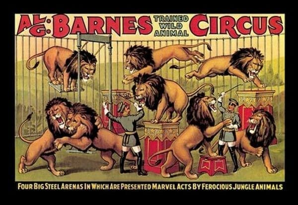 Al G. Barnes Trained Wild Animal Circus - Art Print