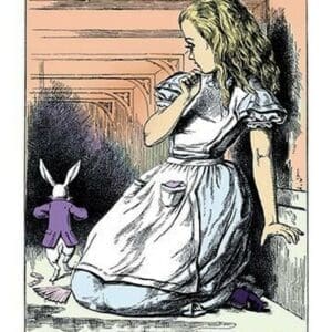 Alice in Wonderland: Alice Watches the White Rabbit by John Tenniel - Art Print