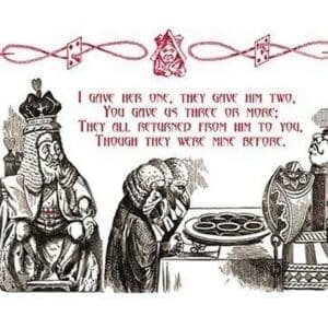 Alice in Wonderland: King and Tarts by John Tenniel - Art Print