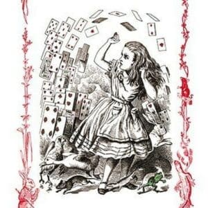 Alice in Wonderland: You're Nothing but a Pack of Cards! by John Tenniel - Art Print