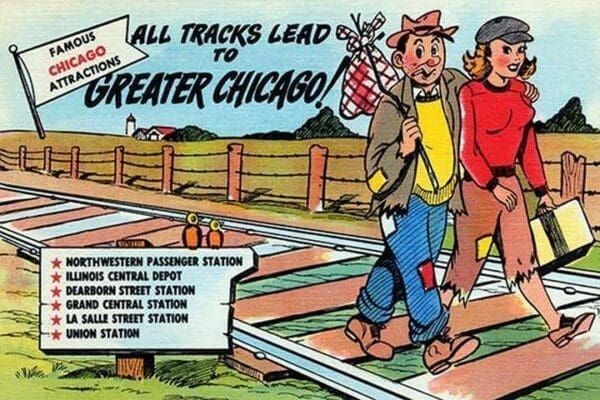 All Tracks Lead to Greater Chicago! - Art Print