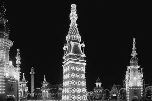 All aglow with electric lights is Luna Park on Coney Island