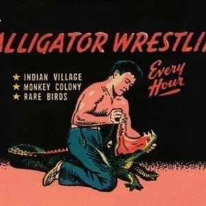 Alligator Wrestling - Art Print