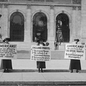 American Women Protest Opium Trade - Art Print