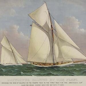 America's Cup Yacht Race 1886 - Art Print