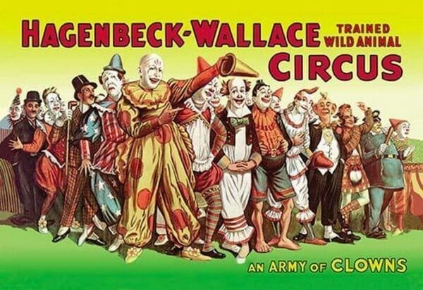 An Army of Clowns: Hagenbeck-Wallace Trained Wild Animal Circus - Art Print