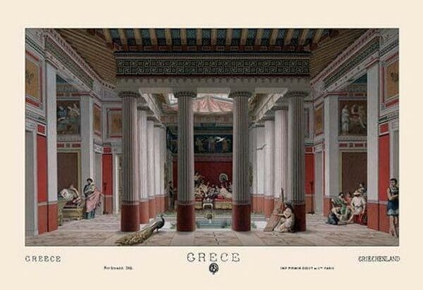 An Athenian Dwelling by Auguste Racinet - Art Print