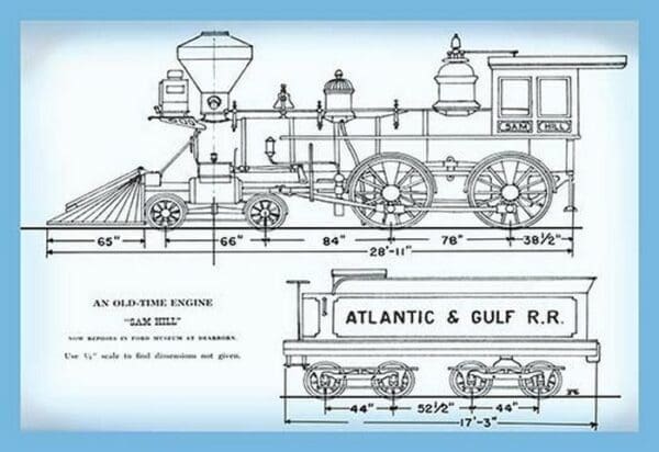 An Old-Time Engine: Sam Hill - Art Print