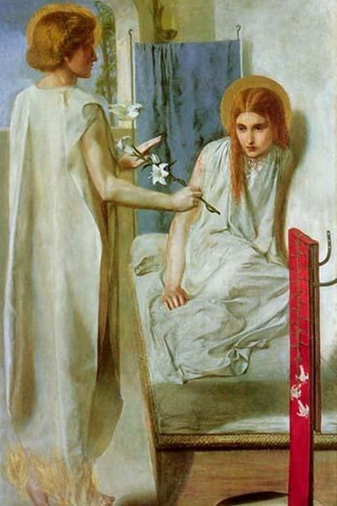 Annunciation by Dante Gabriel Rossetti - Art Print