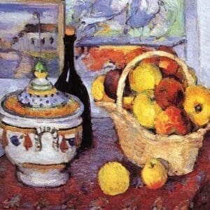 Apples Bottle and Tureen by Paul Cezanne - Art Print