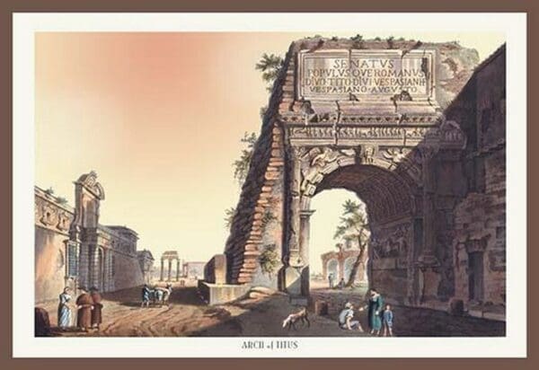 Arch of Titus by M. DuBourg - Art Print