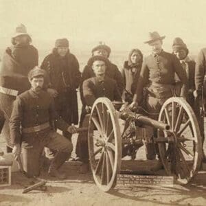 Artillery Gunners with field piece by John C.H. Grabill - Art Print