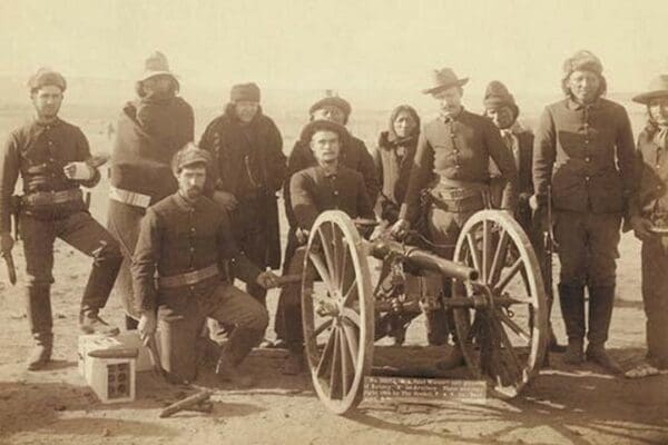 Artillery Gunners with field piece by John C.H. Grabill - Art Print