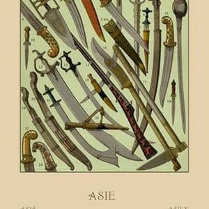 Asian Knives by Auguste Racinet - Art Print