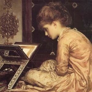 At a reading Desk by Lord Frederick Leighton - Art Print